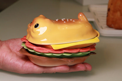 Burger Cat Plate Set