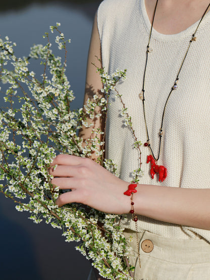 YIHE Ceramic Necklace "Dream Pony"