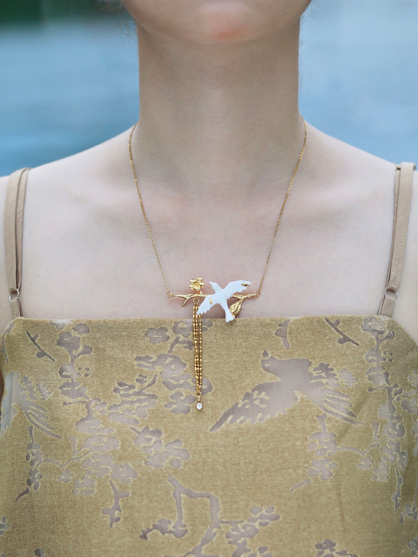 YIHE Ceramic Necklace "Grace at Rest"