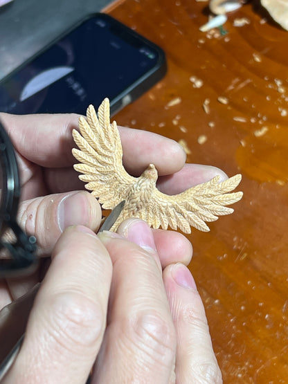 YIHE Ceramic Necklace "Golden Eagle"