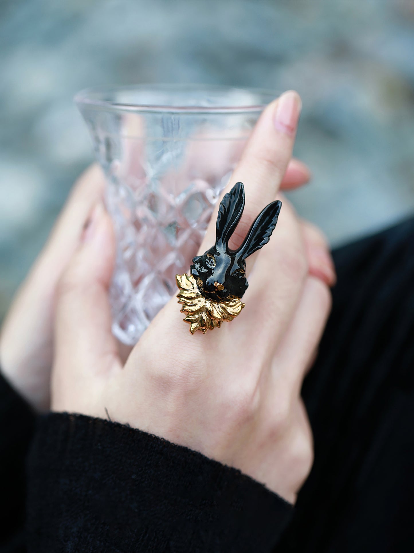 YIHE Ceramic Jewelry "Golden Whisker"