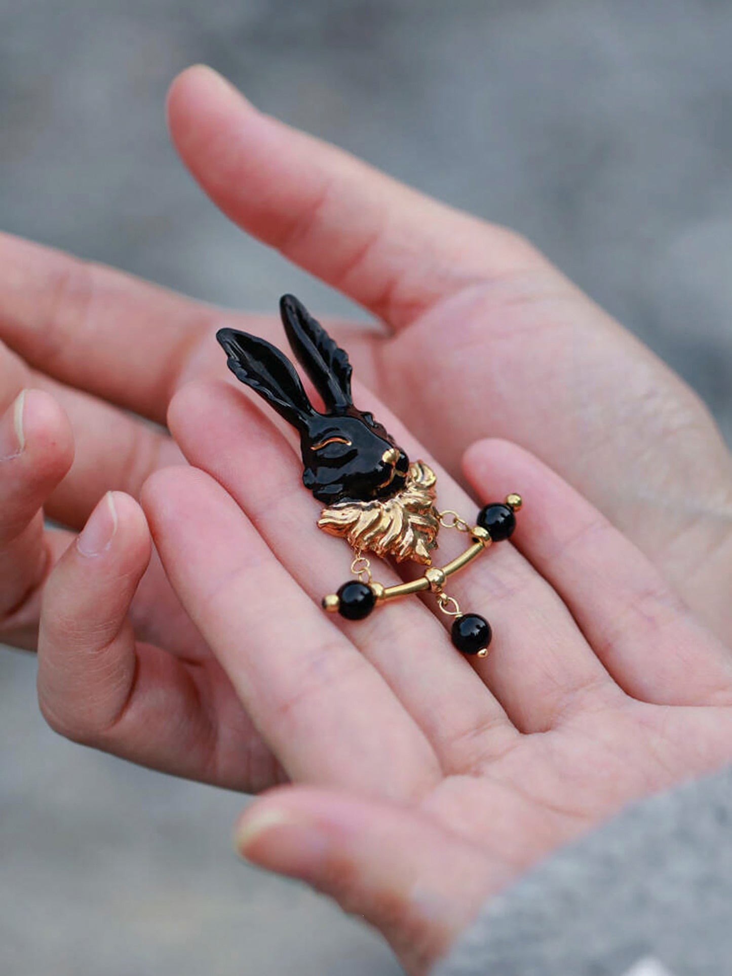 YIHE Ceramic Jewelry "Golden Whisker"