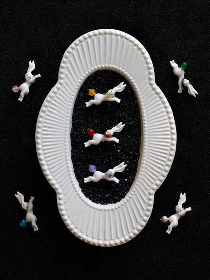YIHE Ceramic Rings "Rainbow Rabbit"