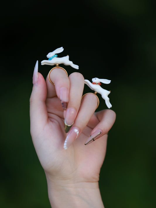 YIHE Ceramic Rings "Rainbow Rabbit"
