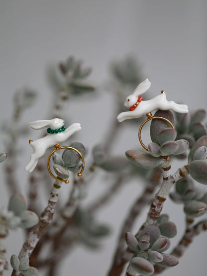 YIHE Ceramic Rings "Rainbow Rabbit"