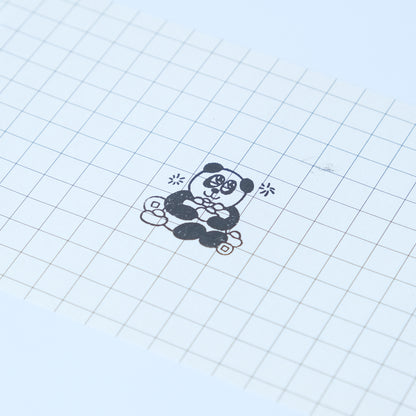 Wooden Automata Stamp "Lazy Lucky Panda"