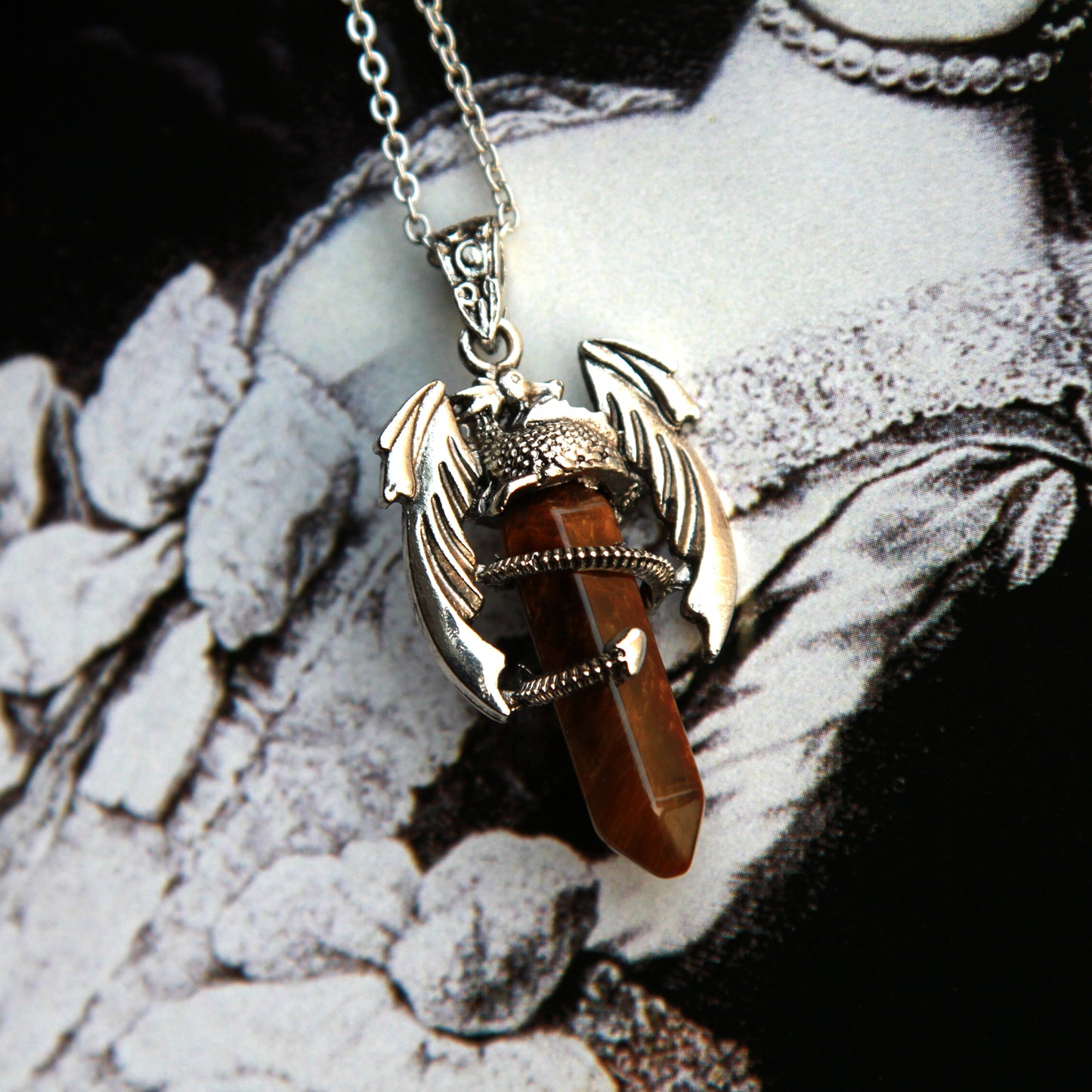 Sambucus Dragon Guardian Pendulum Necklace