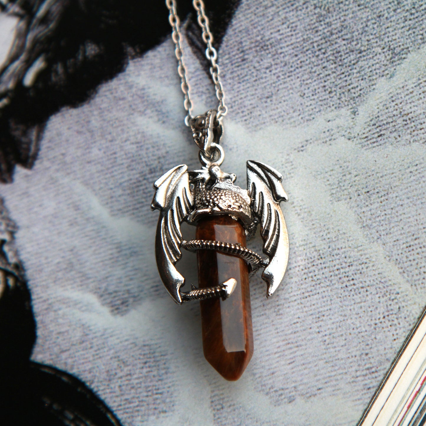 Sambucus Dragon Guardian Pendulum Necklace