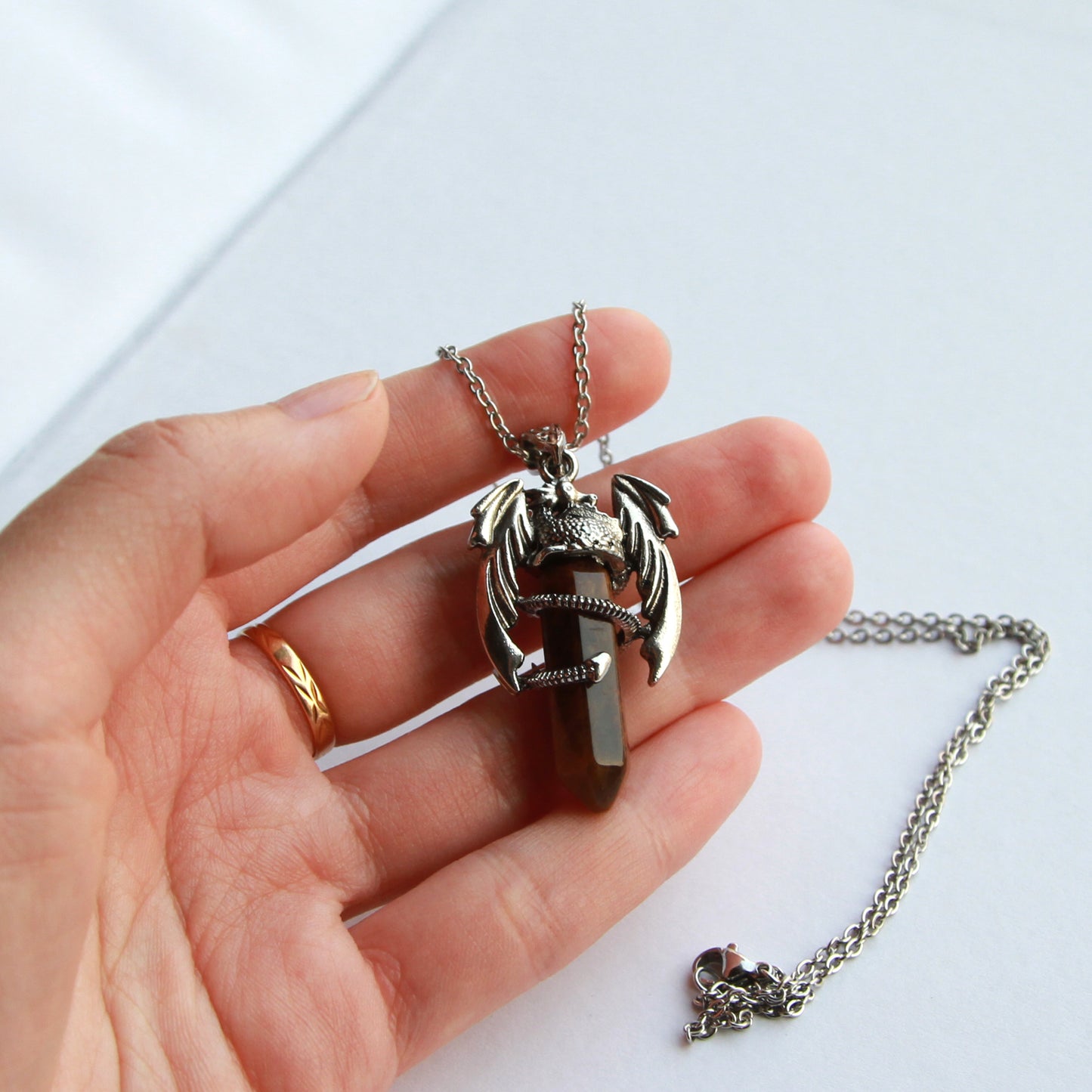 Sambucus Dragon Guardian Pendulum Necklace
