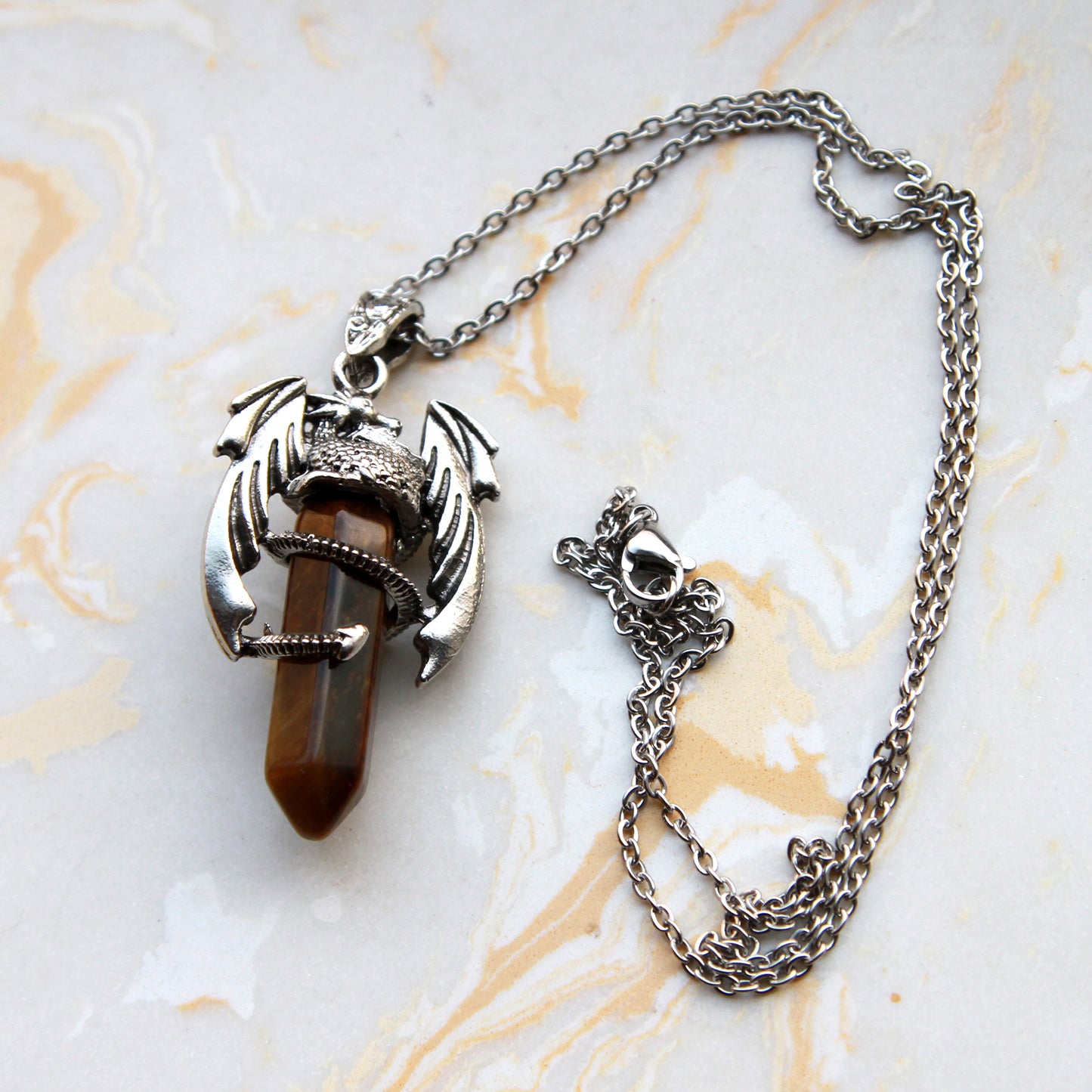 Sambucus Dragon Guardian Pendulum Necklace