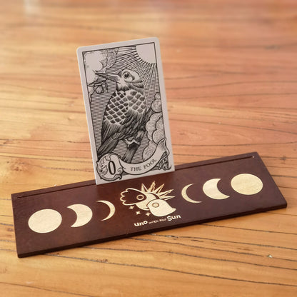 Uno with the Sun Wooden Tarot Card Holder