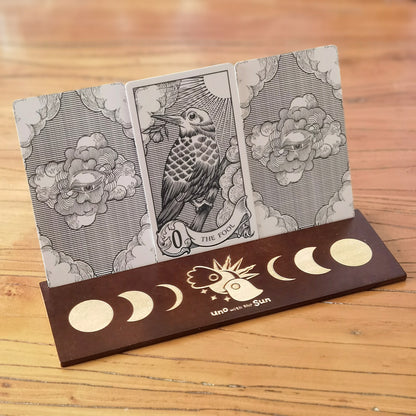 Uno with the Sun Wooden Tarot Card Holder