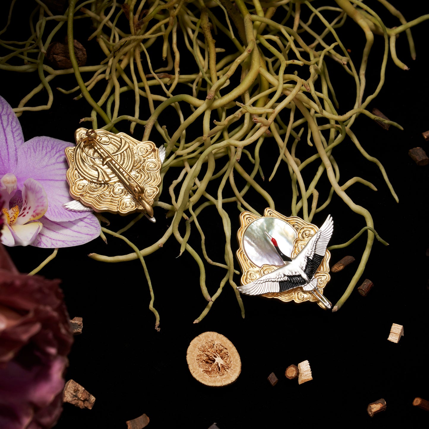 daparo Creature Jewelry Sets "Red-Crowned Crane"