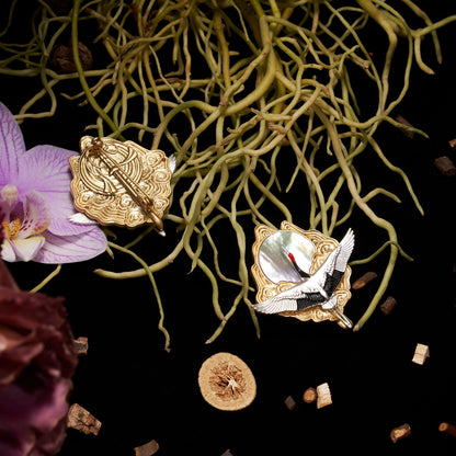 daparo Creature Jewelry Sets "Red-Crowned Crane"