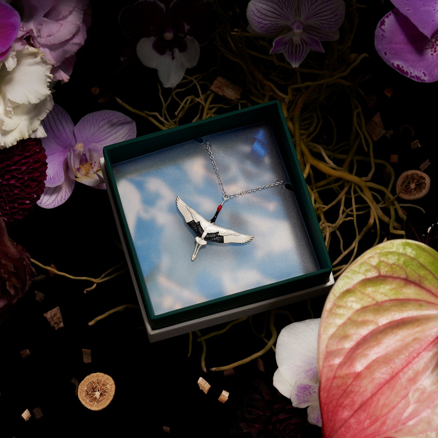 daparo Creature Jewelry Sets "Red-Crowned Crane"