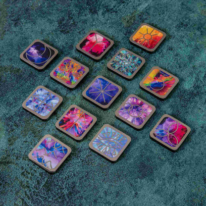 Moonbow Witch Runes (13-Piece, Square)