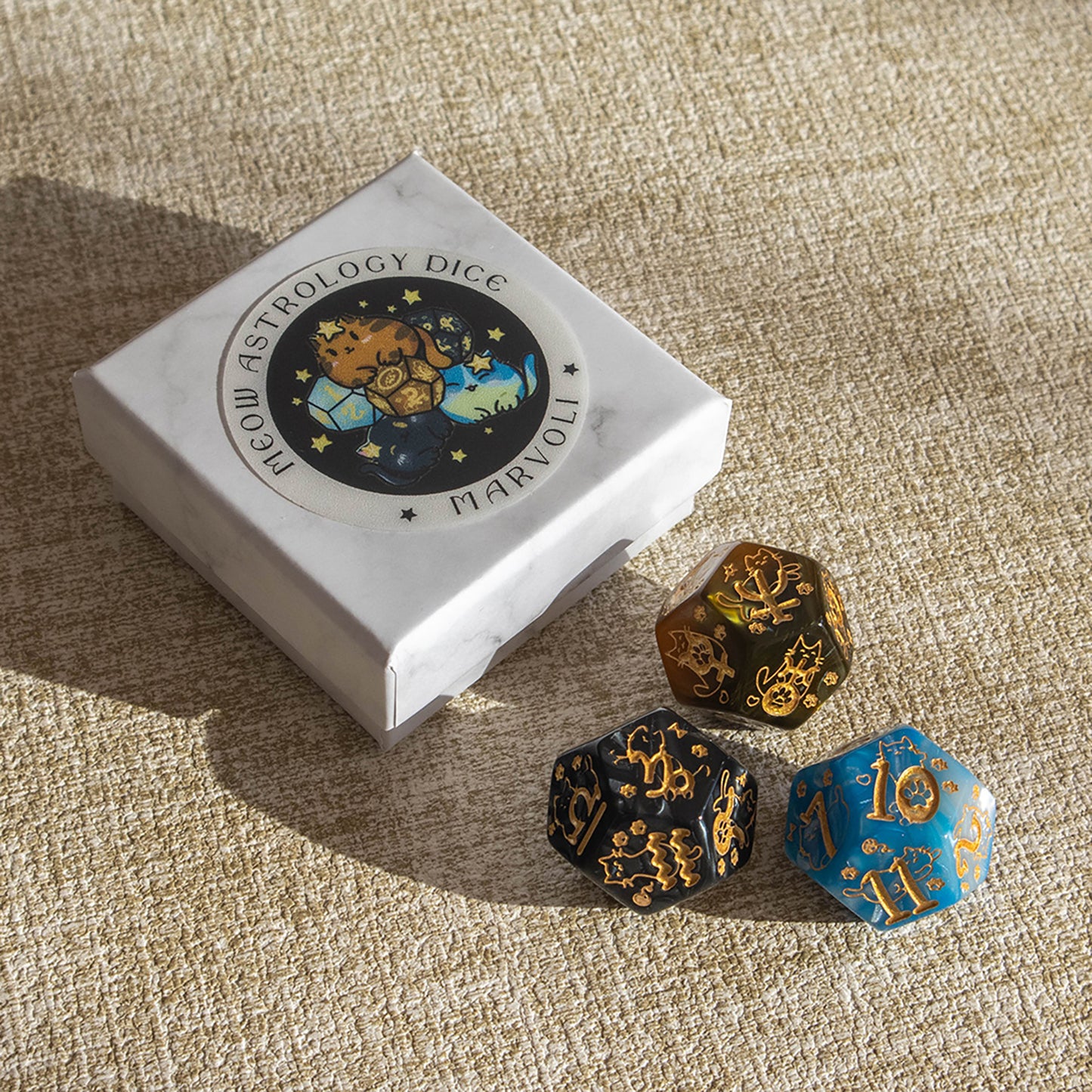 Meow D12 Astrology Dice