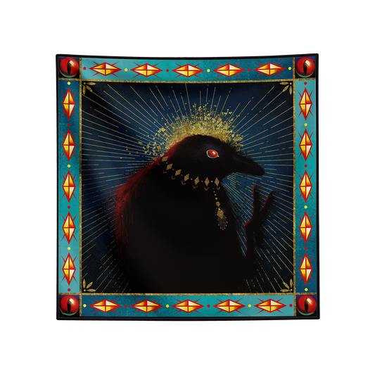 Shadow Night Raven Tarot Cloth (Blue)