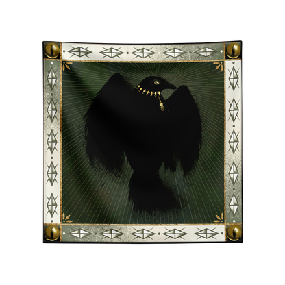 Shadow Night Raven Tarot Cloth (Green)