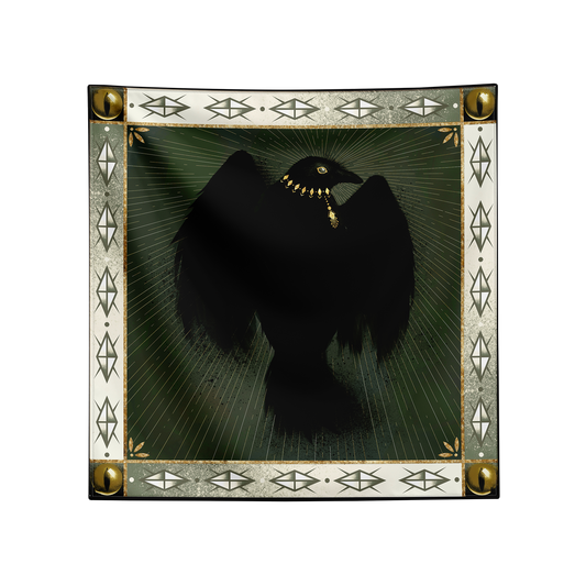 Shadow Night Raven Tarot Cloth (Green)