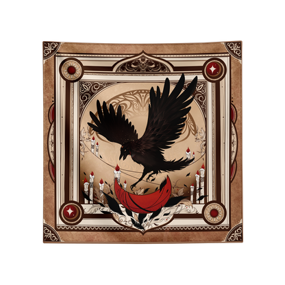 Shadow Night Raven Tarot Cloth (Brown)