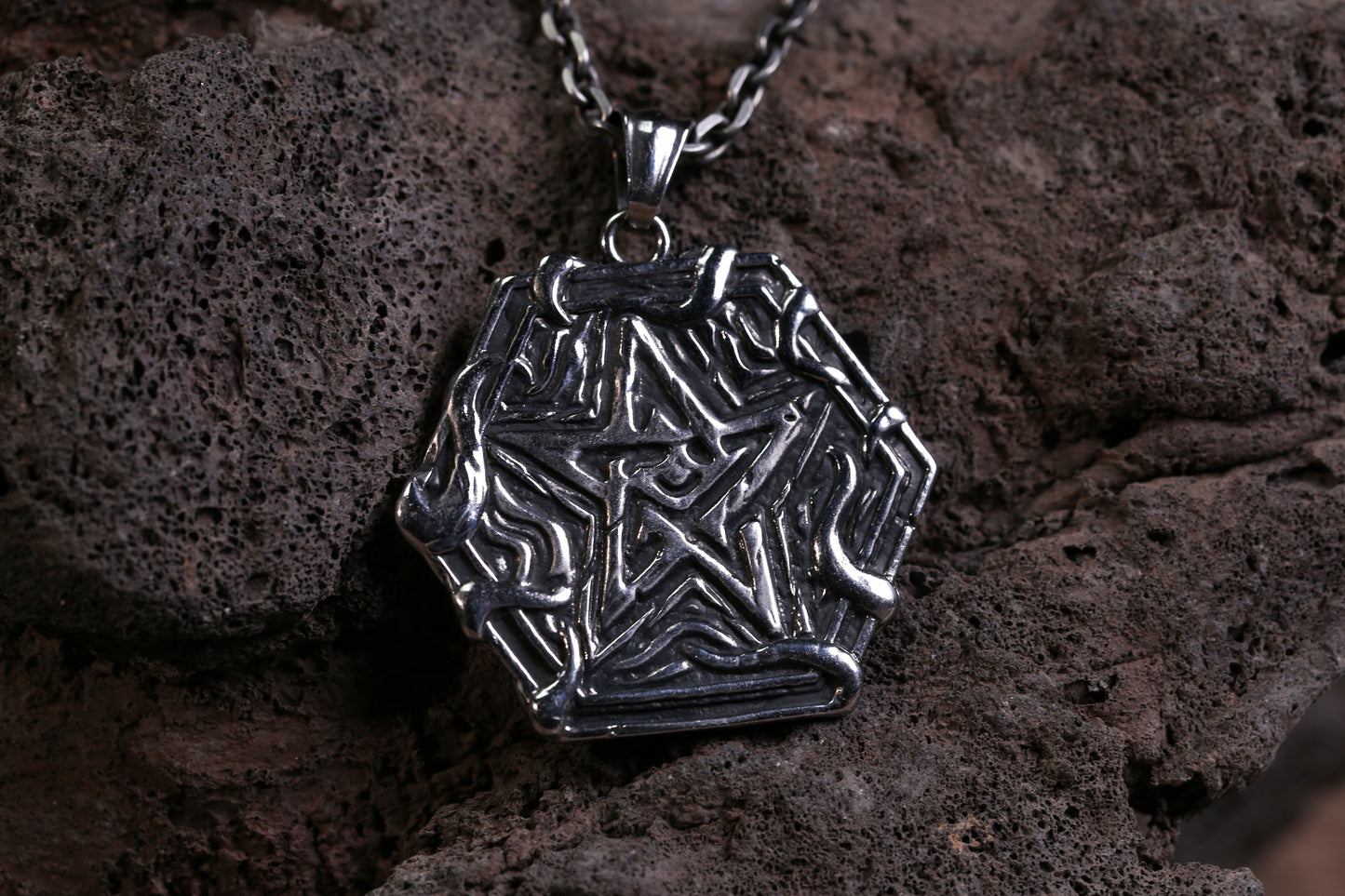 Lovecraftian Elder Sign Pendant Necklace