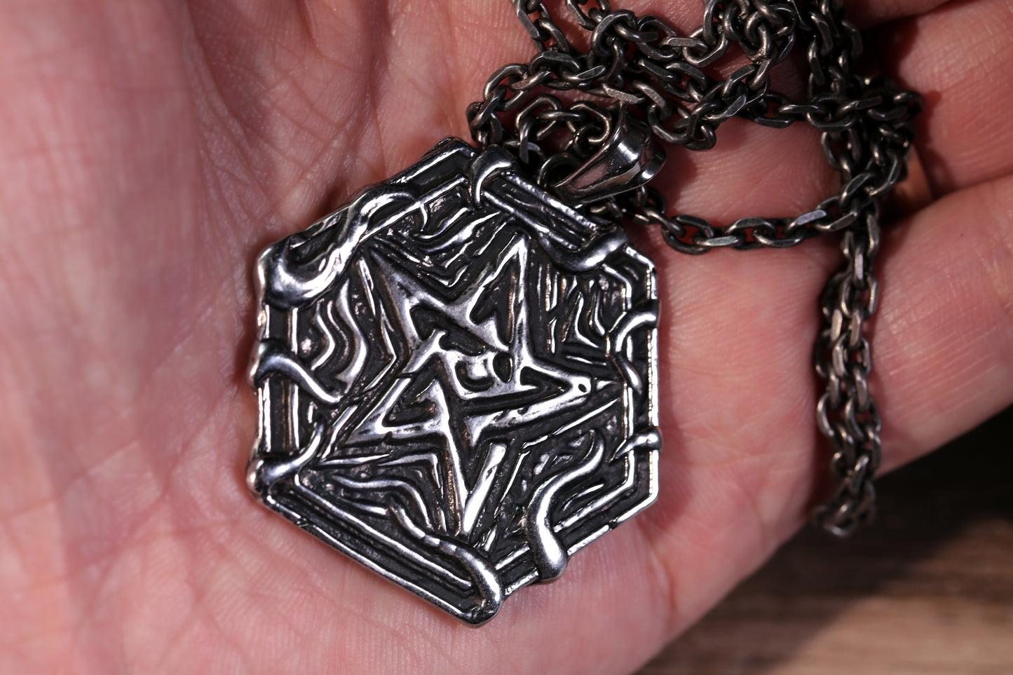 Lovecraftian Elder Sign Pendant Necklace