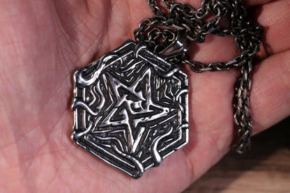 Lovecraftian Elder Sign Pendant Necklace