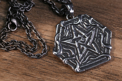 Lovecraftian Elder Sign Pendant Necklace