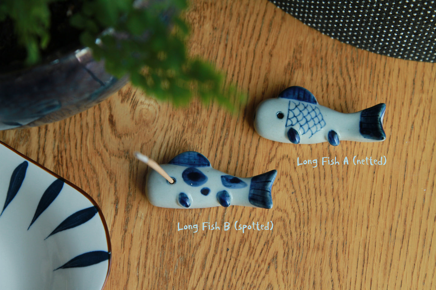 Hand-Pinched Blue & White Ceramic Animal Figurines by BAOZAO