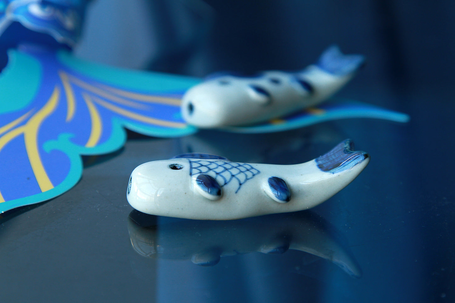 Hand-Pinched Blue & White Ceramic Animal Figurines by BAOZAO