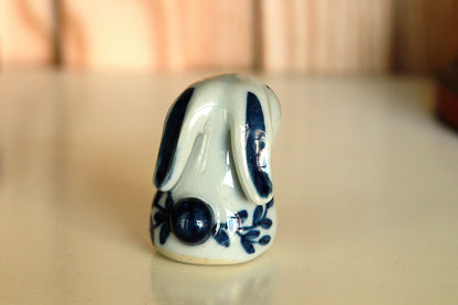Hand-Pinched Blue & White Ceramic Animal Figurines by BAOZAO