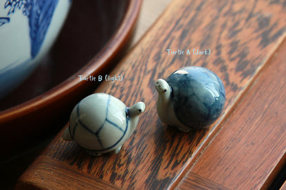 Hand-Pinched Blue & White Ceramic Animal Figurines by BAOZAO