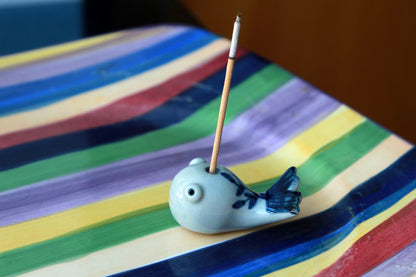Hand-Pinched Blue & White Ceramic Animal Figurines by BAOZAO