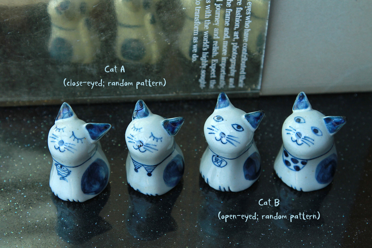 Hand-Pinched Blue & White Ceramic Animal Figurines by BAOZAO