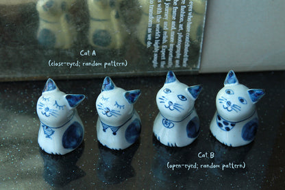 Hand-Pinched Blue & White Ceramic Animal Figurines by BAOZAO
