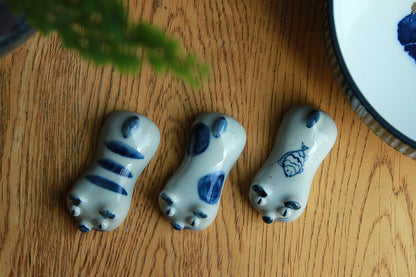 Hand-Pinched Blue & White Ceramic Animal Figurines by BAOZAO