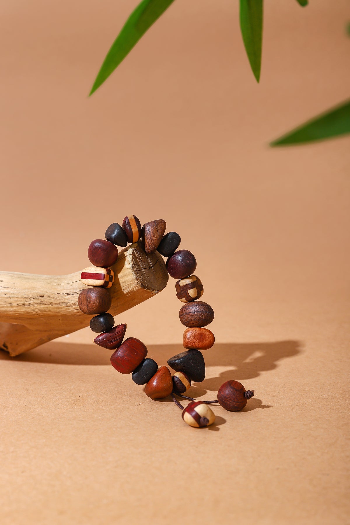 Irregular Wooden Bead Bracelet by LEYIN