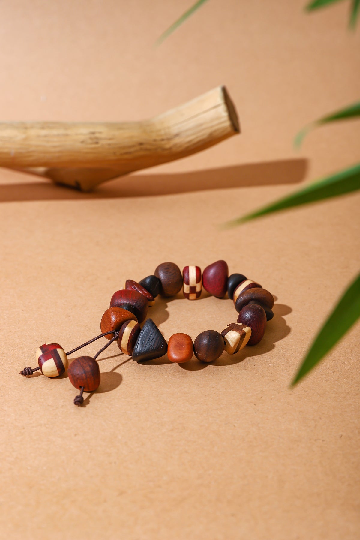 Irregular Wooden Bead Bracelet by LEYIN