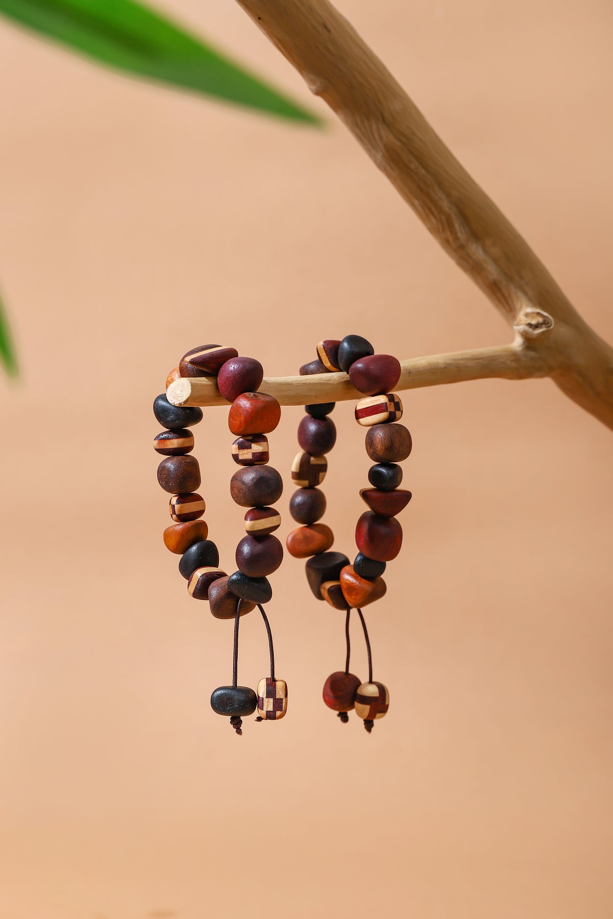 Irregular Wooden Bead Bracelet by LEYIN
