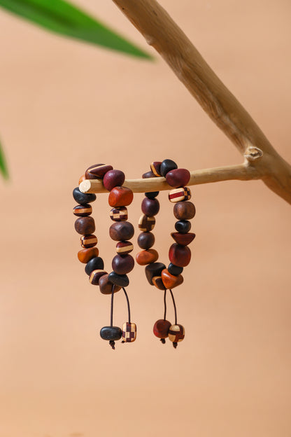 Irregular Wooden Bead Bracelet by LEYIN
