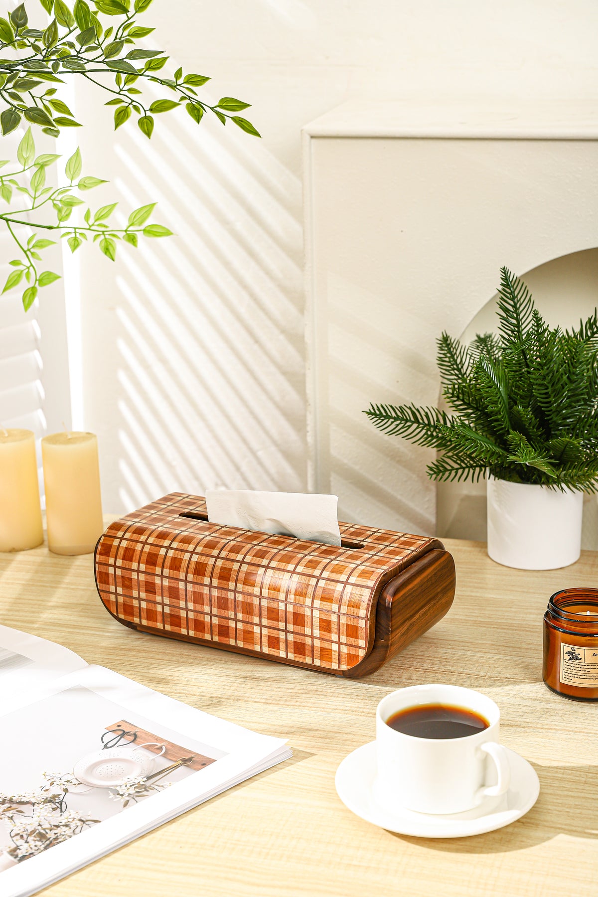 Wooden Tissue Box by LEYIN