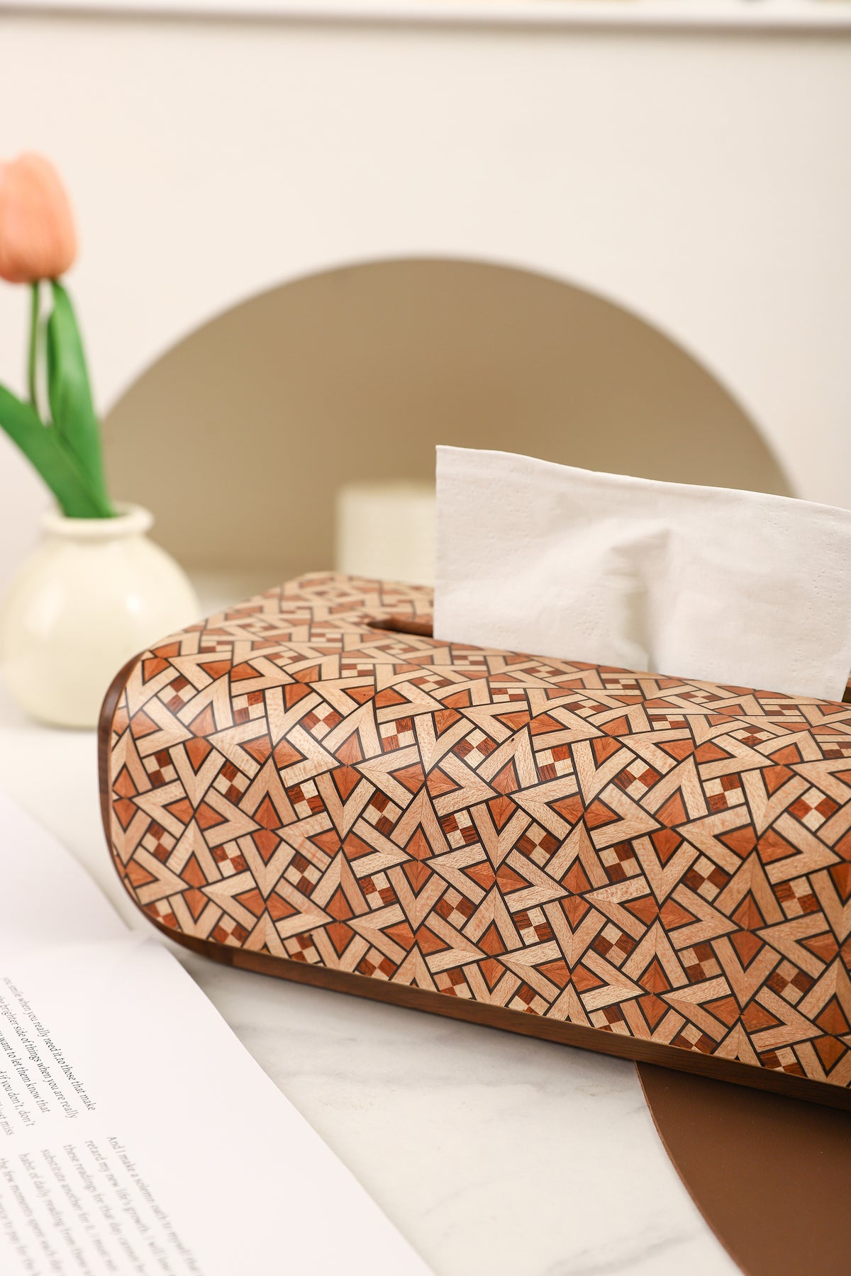 Wooden Tissue Box by LEYIN