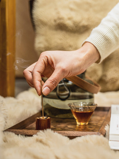 Multifunctional Wooden Incense Holder by LEYIN