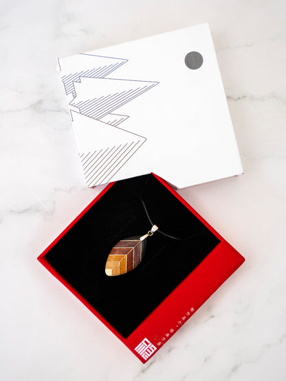 Leaf Shaped Wooden Necklaces & Earrings by LEYIN