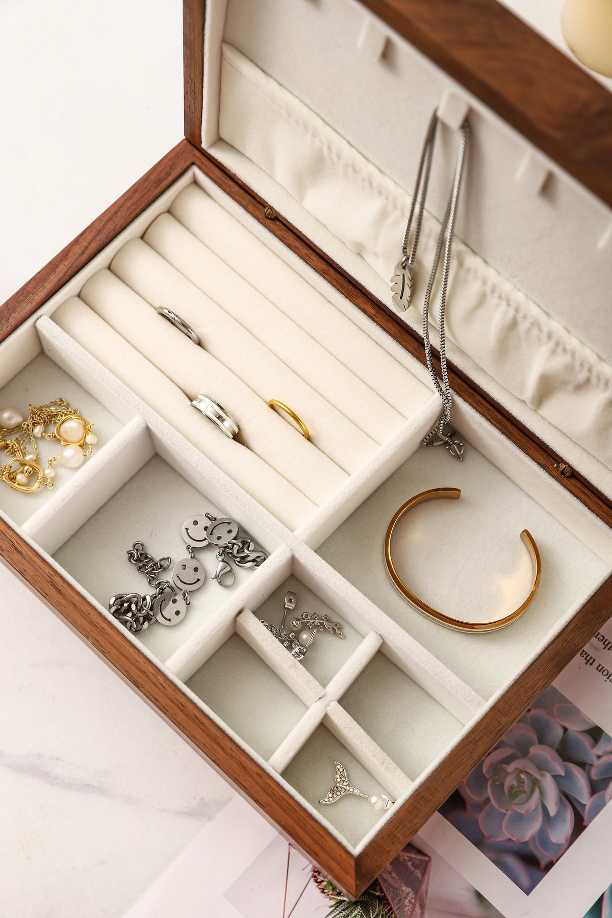 Wooden Jewelry Box by LEYIN