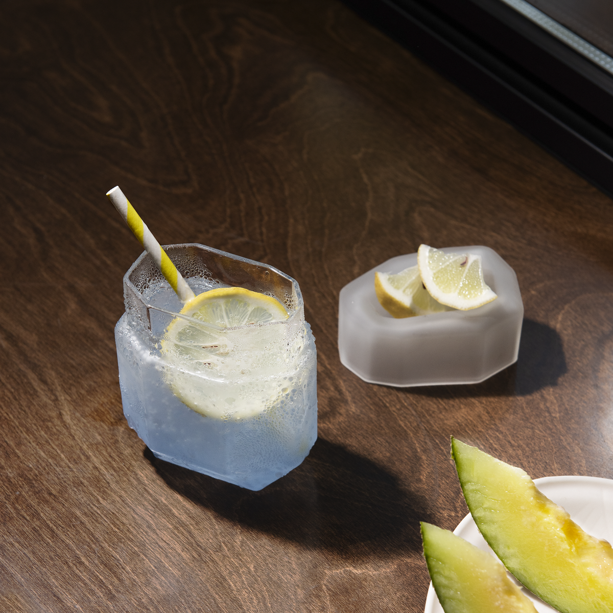 Glacier Drinking Glass (Blue)