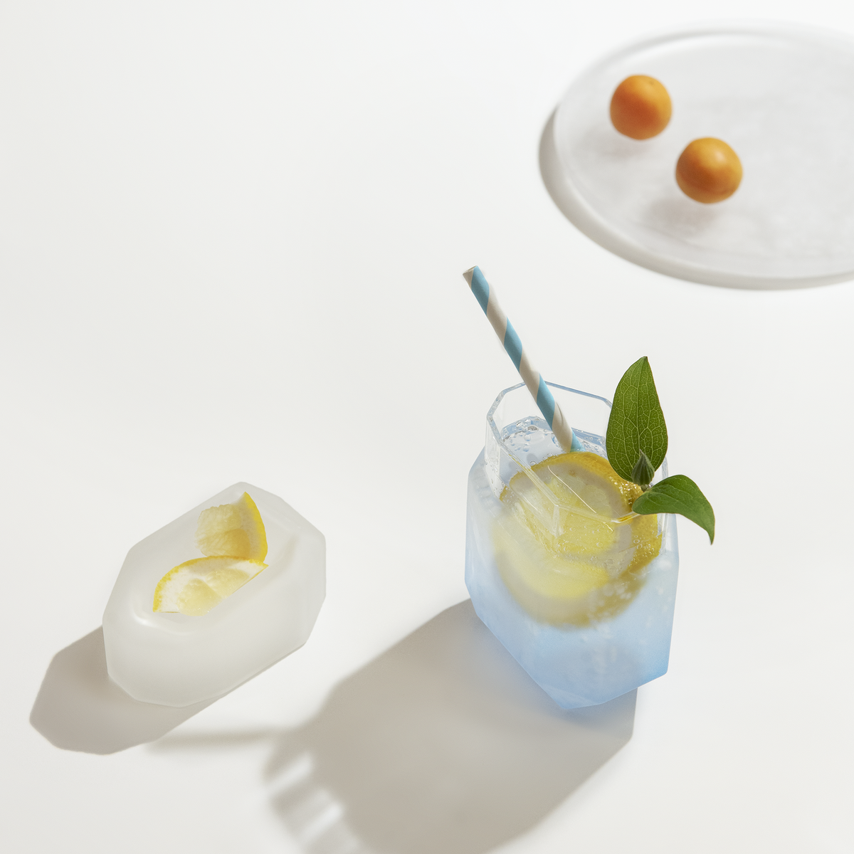 Glacier Drinking Glass (Blue)