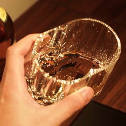 Cold Cut Whiskey Rocks Glass with Ice Ball Chamber