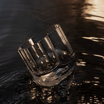 Cold Cut Whiskey Rocks Glass with Ice Ball Chamber